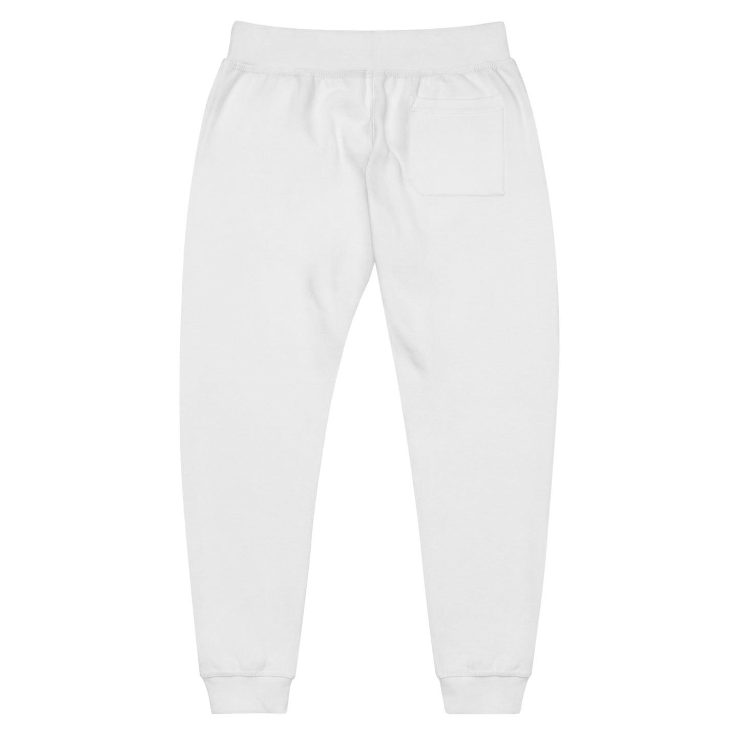 Airplane Embroidered Joggers, White