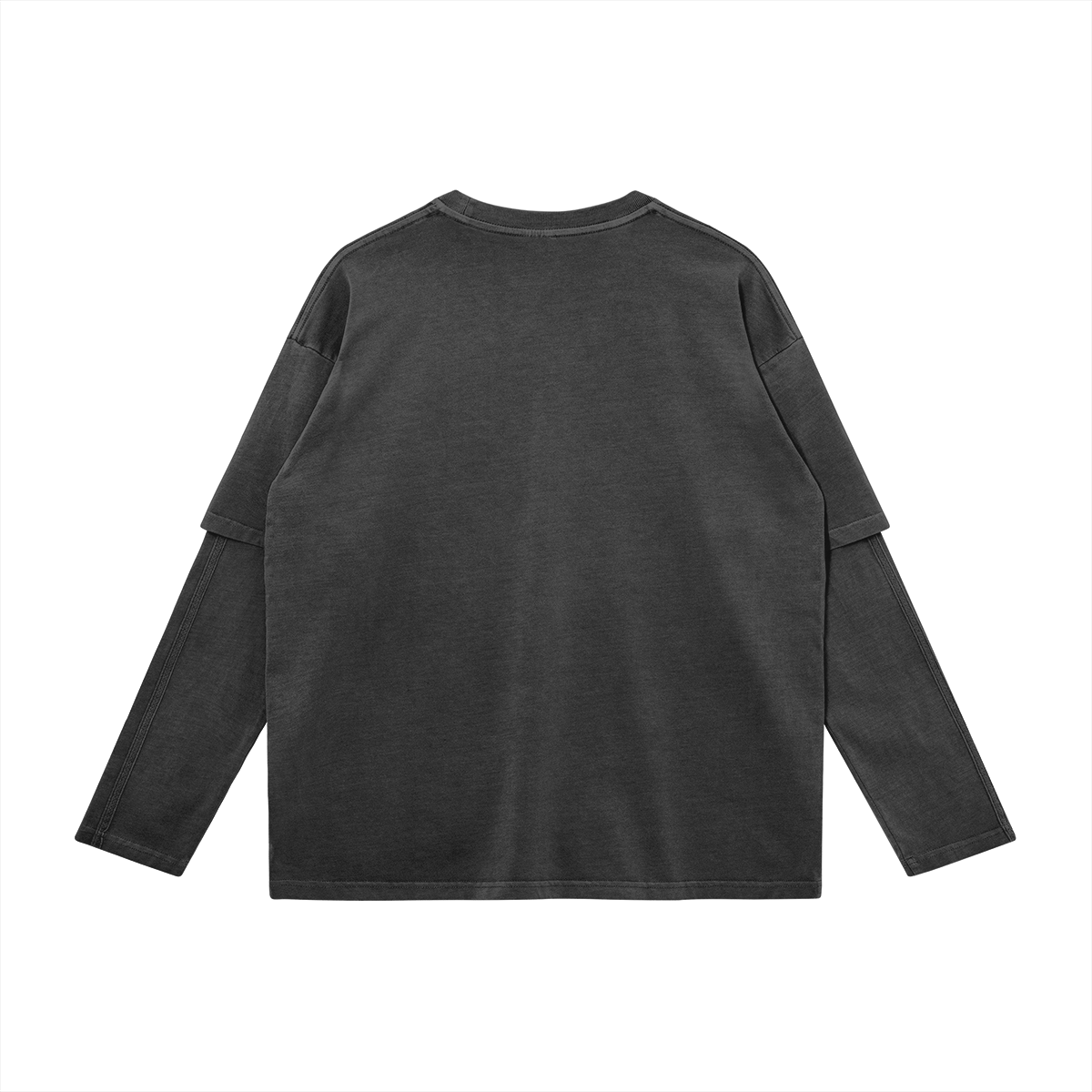 Daliban Layered Long Sleeve Shirt, Black