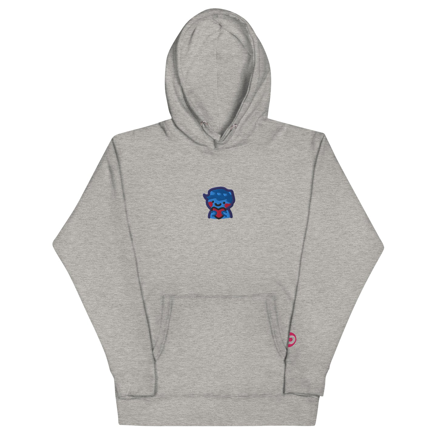 dggL Embroidered Hoodie, Heather Gray