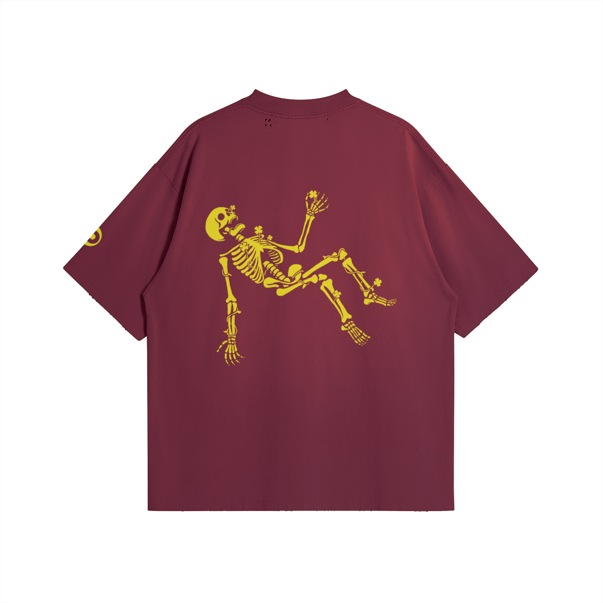 Morally Lucky Oversized Worn-out Tee, Burgundy