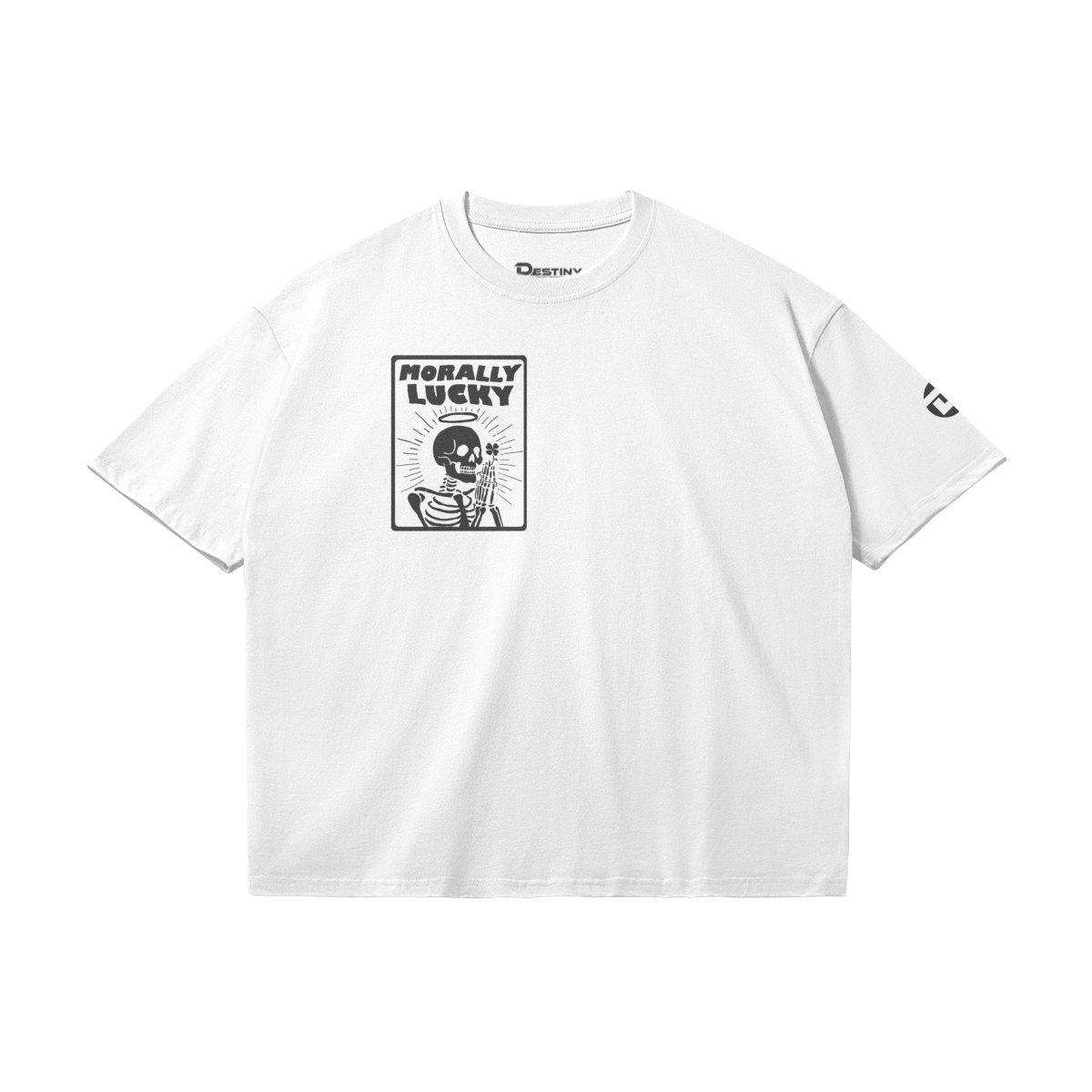 Morally Lucky Tee, White
