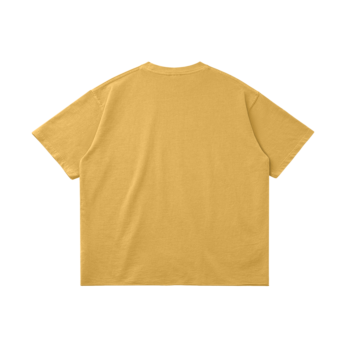 DggL Embroidered Logo Raw Hem Tee, Soft Yellow