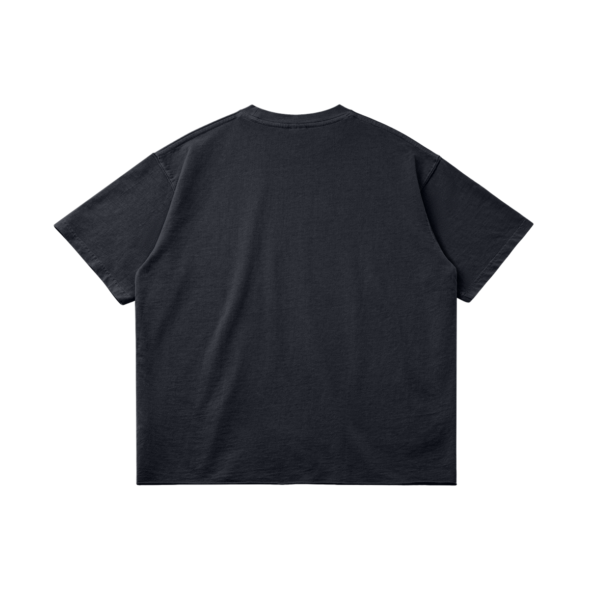 DggL Embroidered Logo Raw Hem Tee, Dark Navy