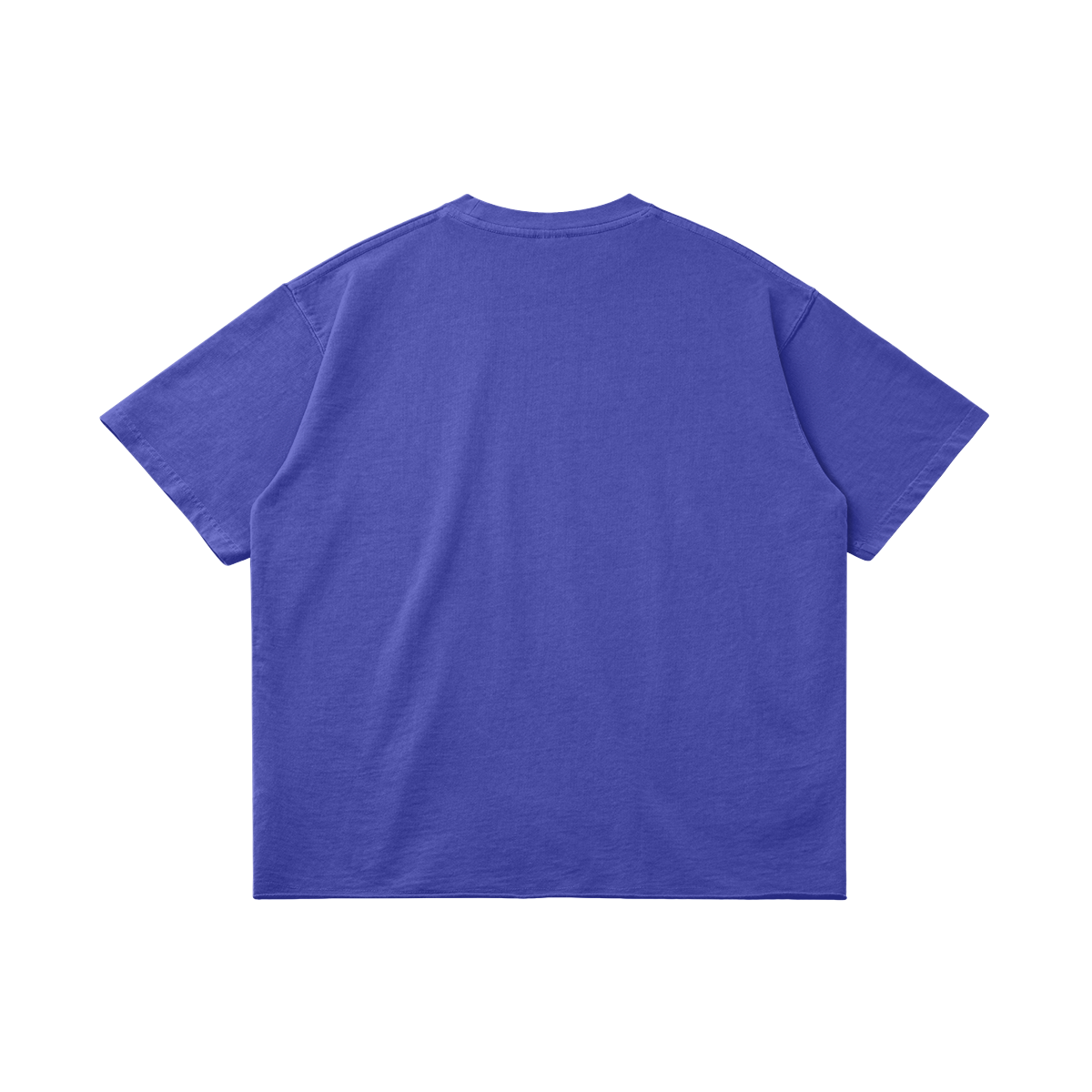 DggL Embroidered Logo Raw Hem Tee, Bright Blue