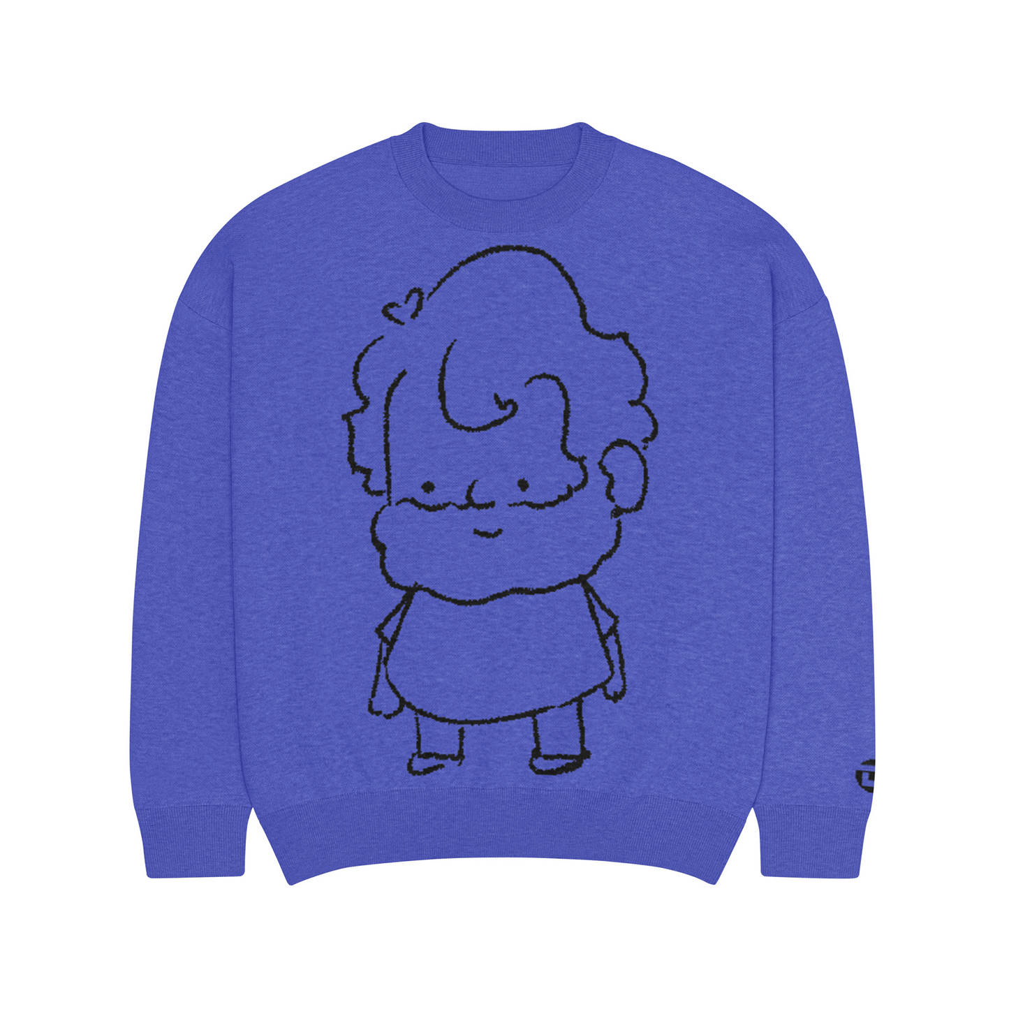 Tiny-knit Sweater, Bright Blue