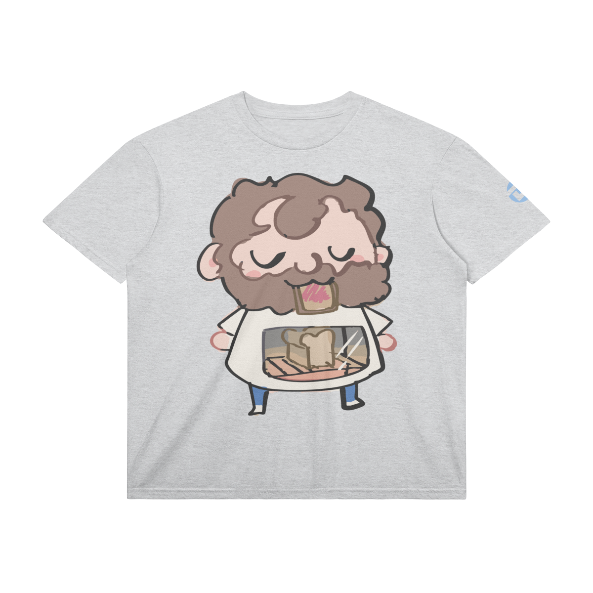 Tummy Oven Tee, Heather Gray
