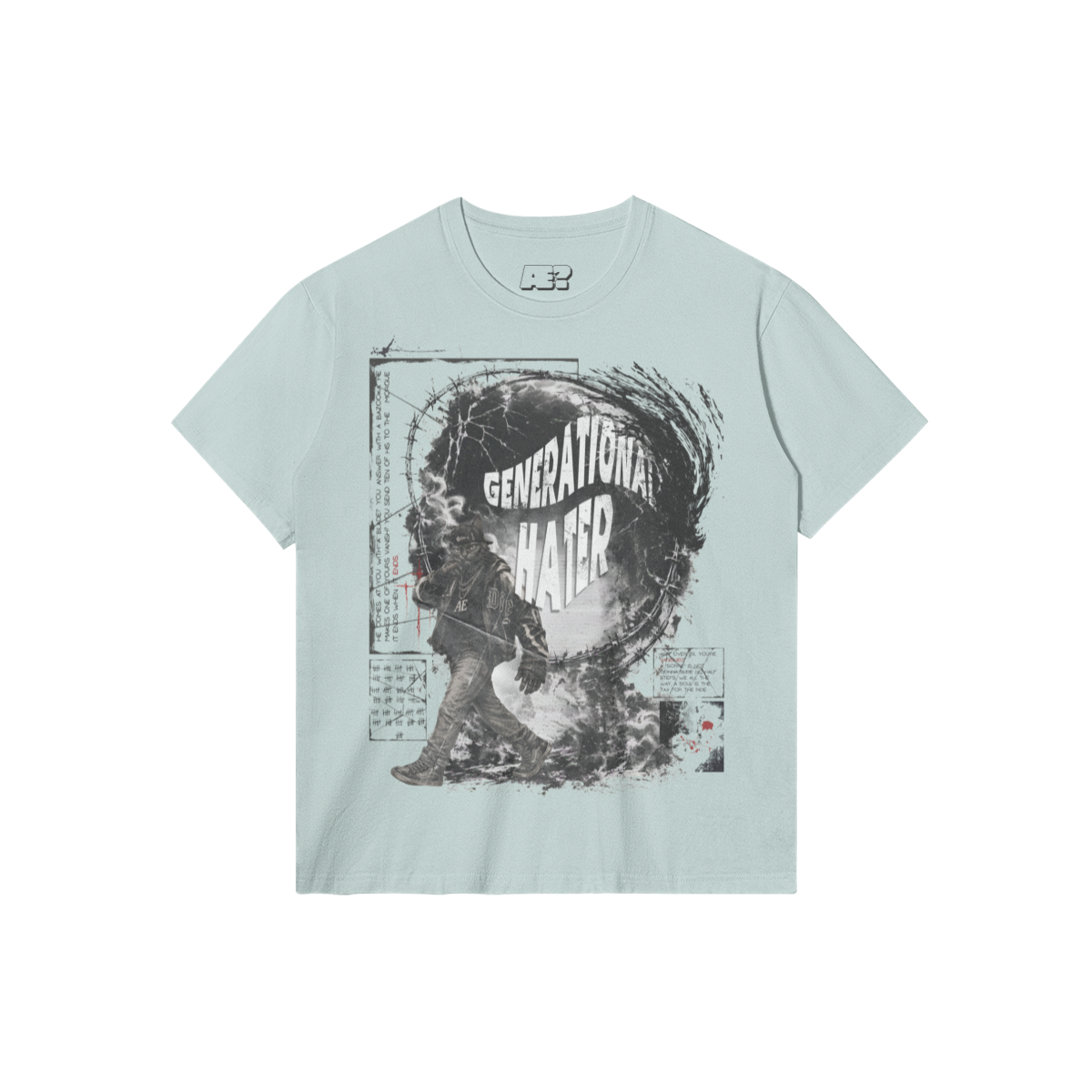 AE? Generational Hater Tee, Steel Blue
