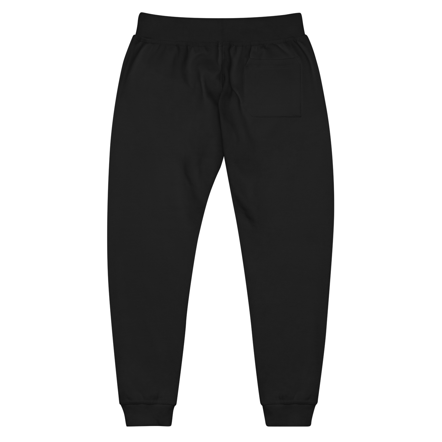 Airplane Embroidered Joggers, Black