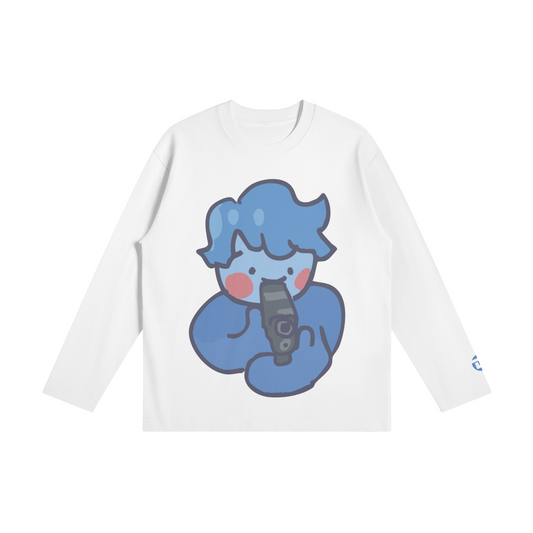 Hands-up Long Sleeve Tee, White