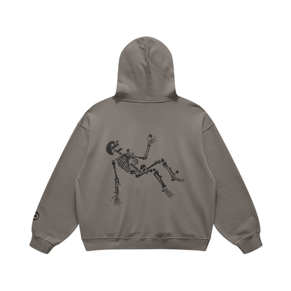Morally Lucky Oversized, Super-heavyweight Hoodie, Gray