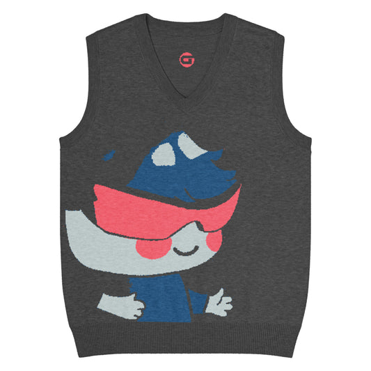 Wicked Knit Sweater Vest, Charcoal