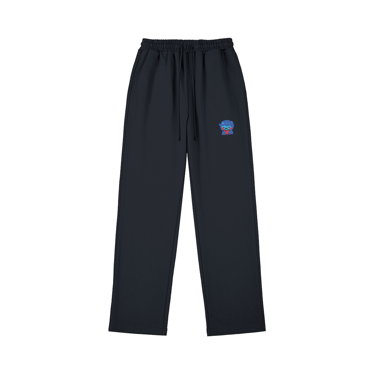 DggL Embroidered Logo Sweatpants, Navy
