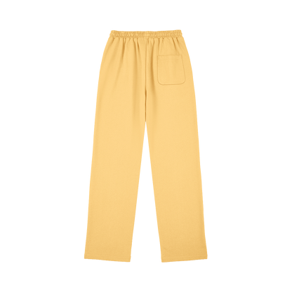 DggL Embroidered Logo Sweatpants, Soft Yellow