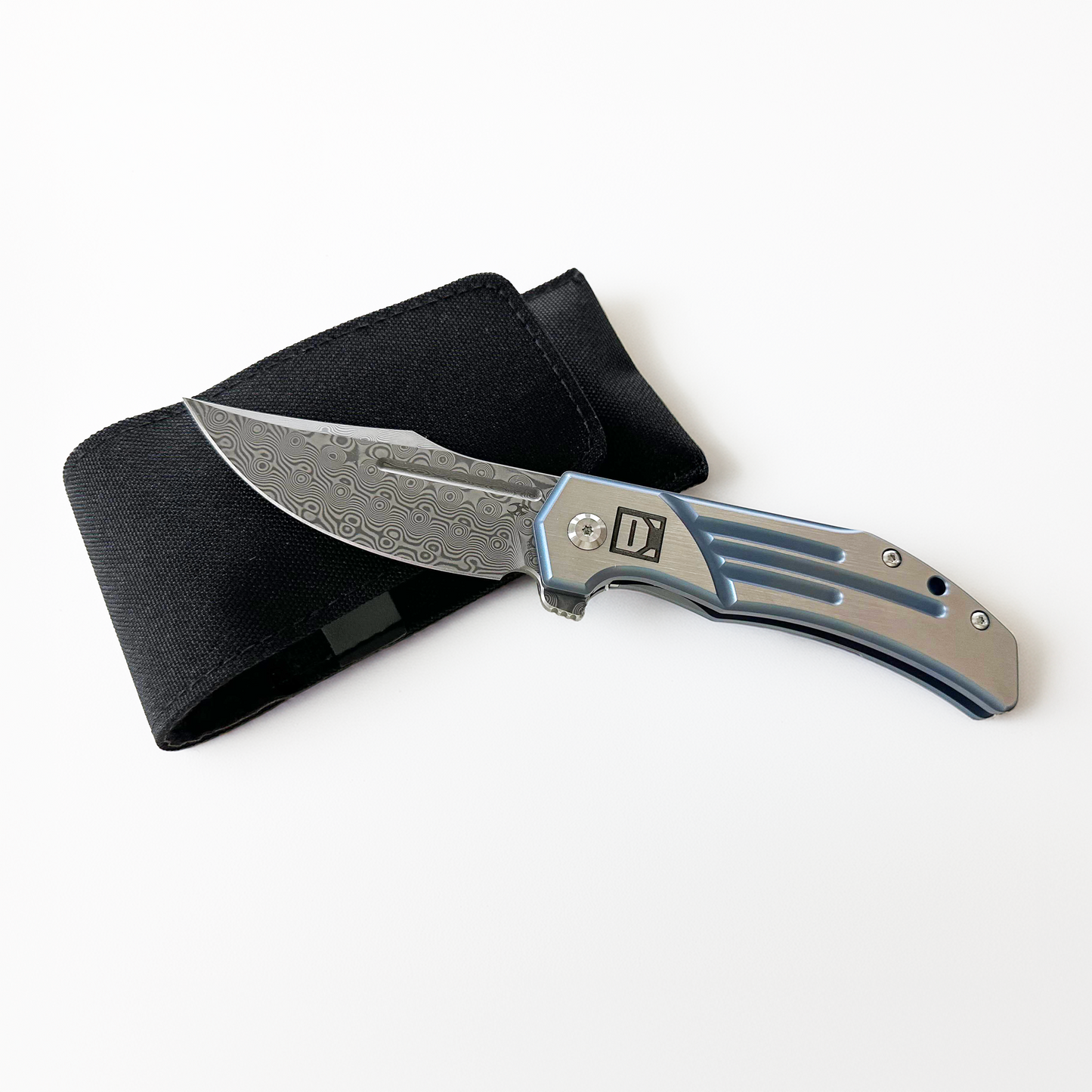 Limited Edition DGG Damascus Folding Knife with Signed CoA