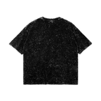 DggL Embroidered Logo Oversized Faded Tee, Black