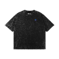 DggL Embroidered Logo Oversized Faded Tee, Black
