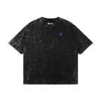 DggL Embroidered Logo Oversized Faded Tee, Black
