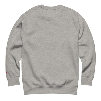 dggL Embroidered Crewneck Sweatshirt, Heather Gray