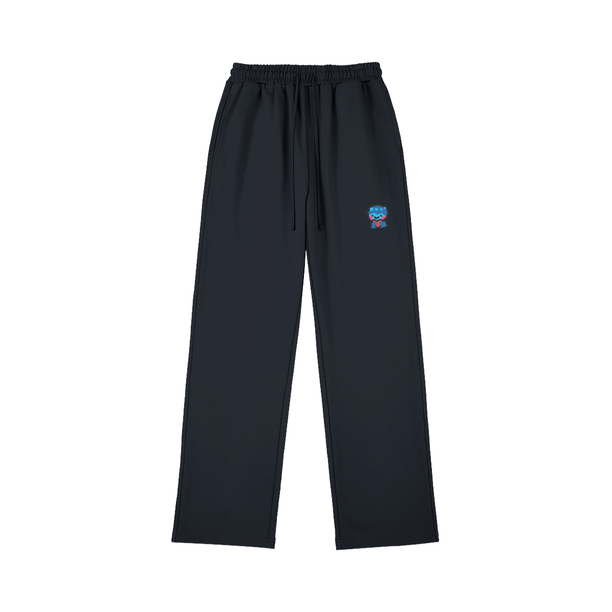 DggL Embroidered Logo Sweatpants, Navy