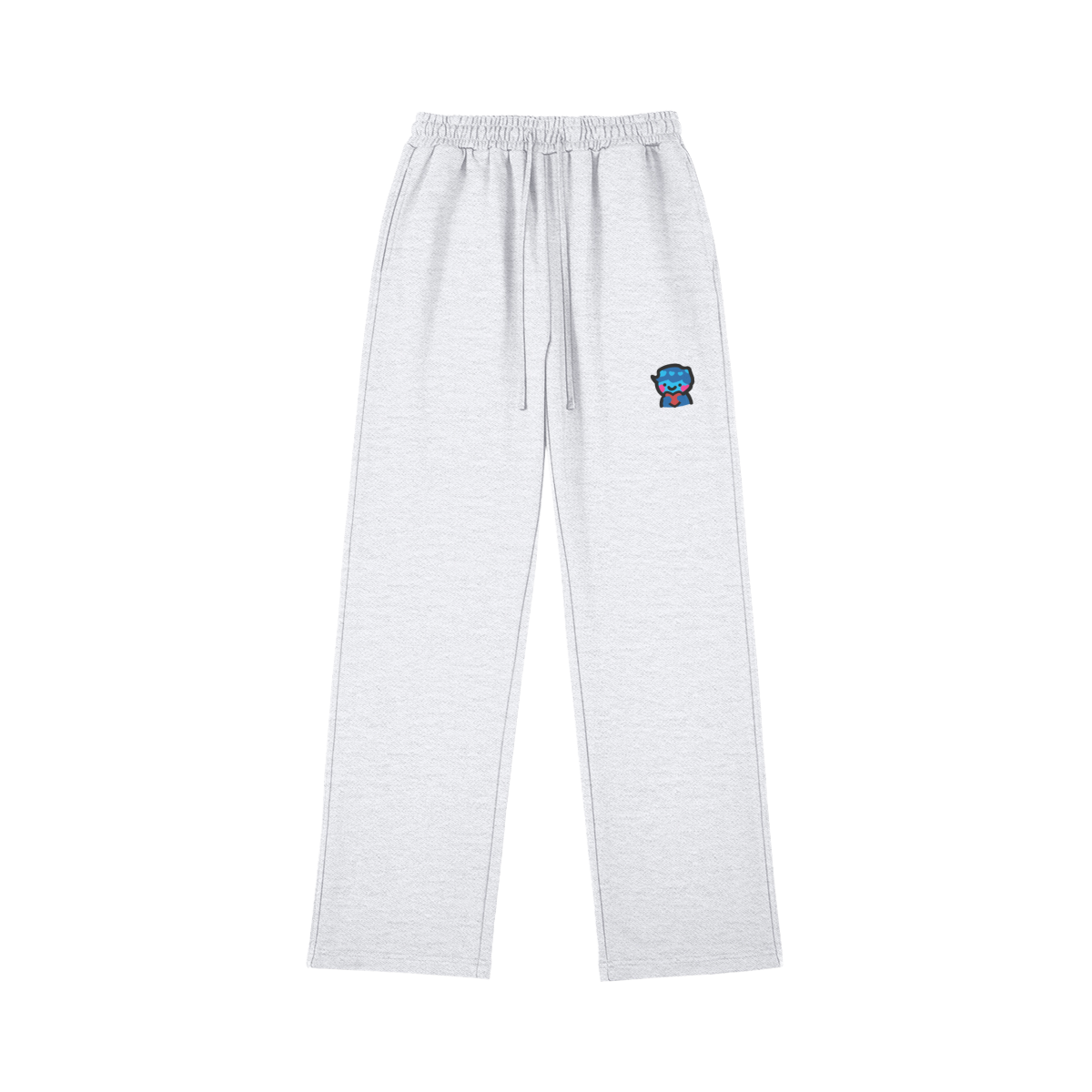 DggL Embroidered Logo Sweatpants, Heather Gray