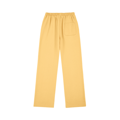 DggL Embroidered Logo Sweatpants, Soft Yellow