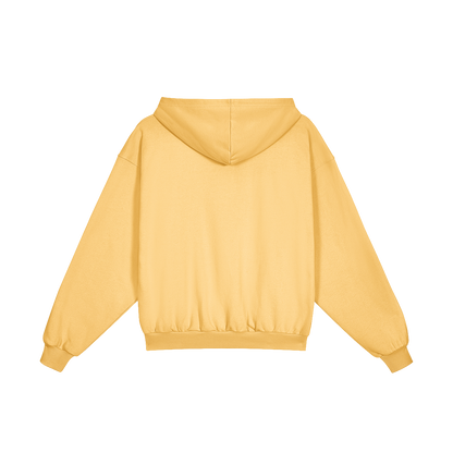 DggL Embroidered Logo Hoodie, Soft Yellow