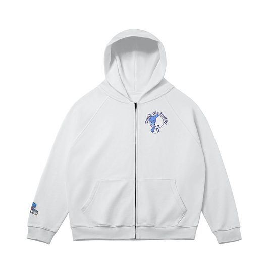 Don’t Die Full-Zip Hoodie, White