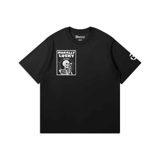 Glow in Dark Morally Lucky Tee, Black