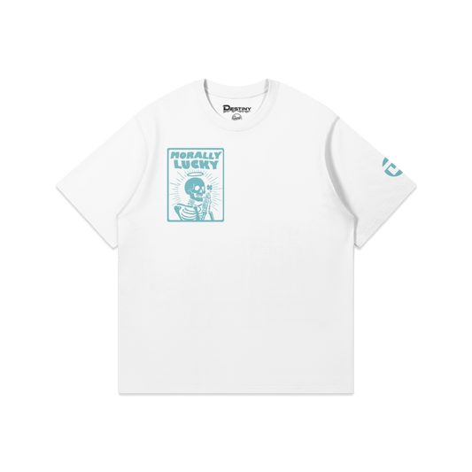 Glow in Dark Morally Lucky Tee, White