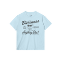 AE? Just Business Tee, Light Blue