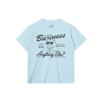 AE? Just Business Tee, Light Blue