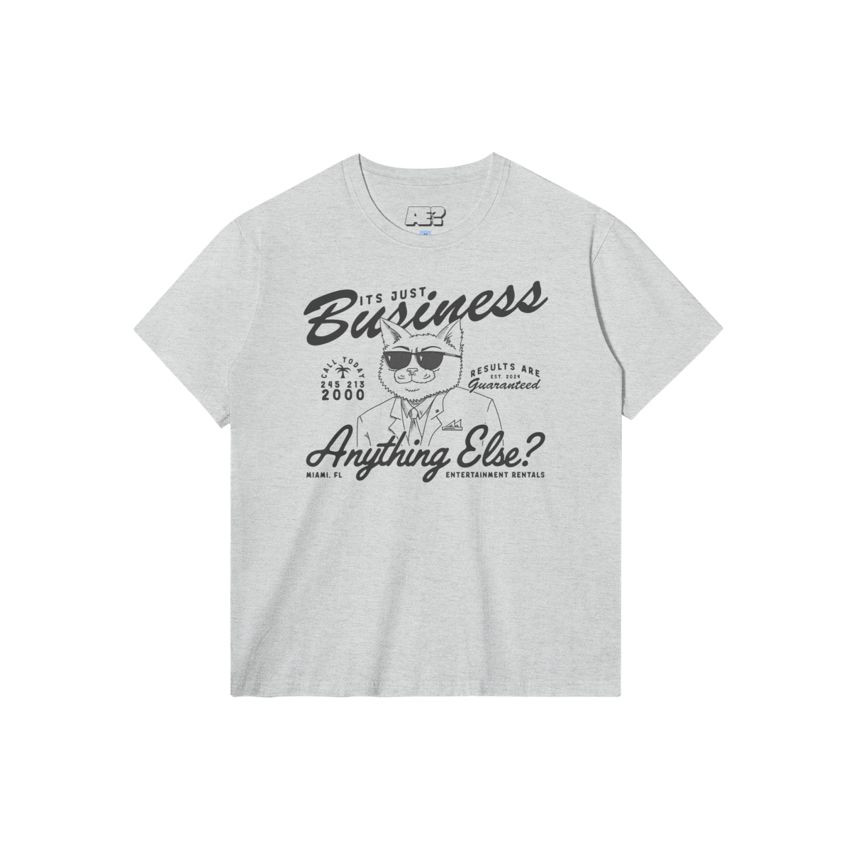 AE? Just Business Tee, Heather Gray