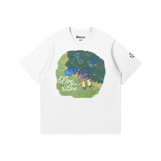 Live and Let Live Tee, White
