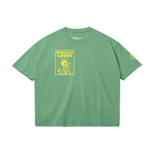 Morally Lucky Tee, Soft Green