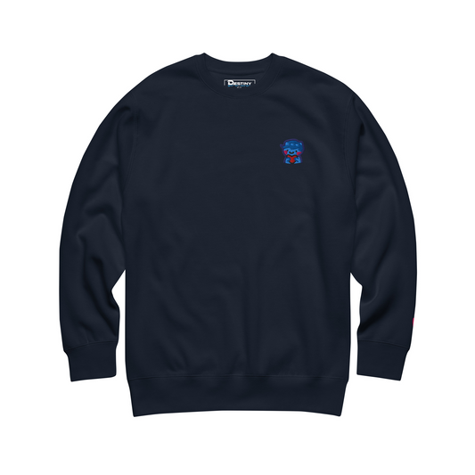 dggL Embroidered Crewneck Sweatshirt, Navy Blue