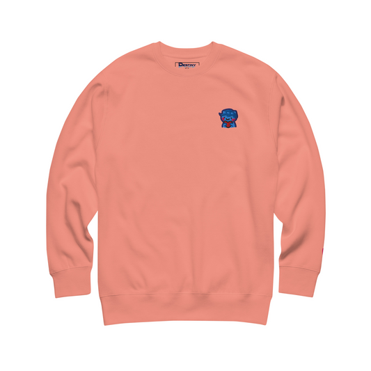 dggL Embroidered Crewneck Sweatshirt, Dusty Pink