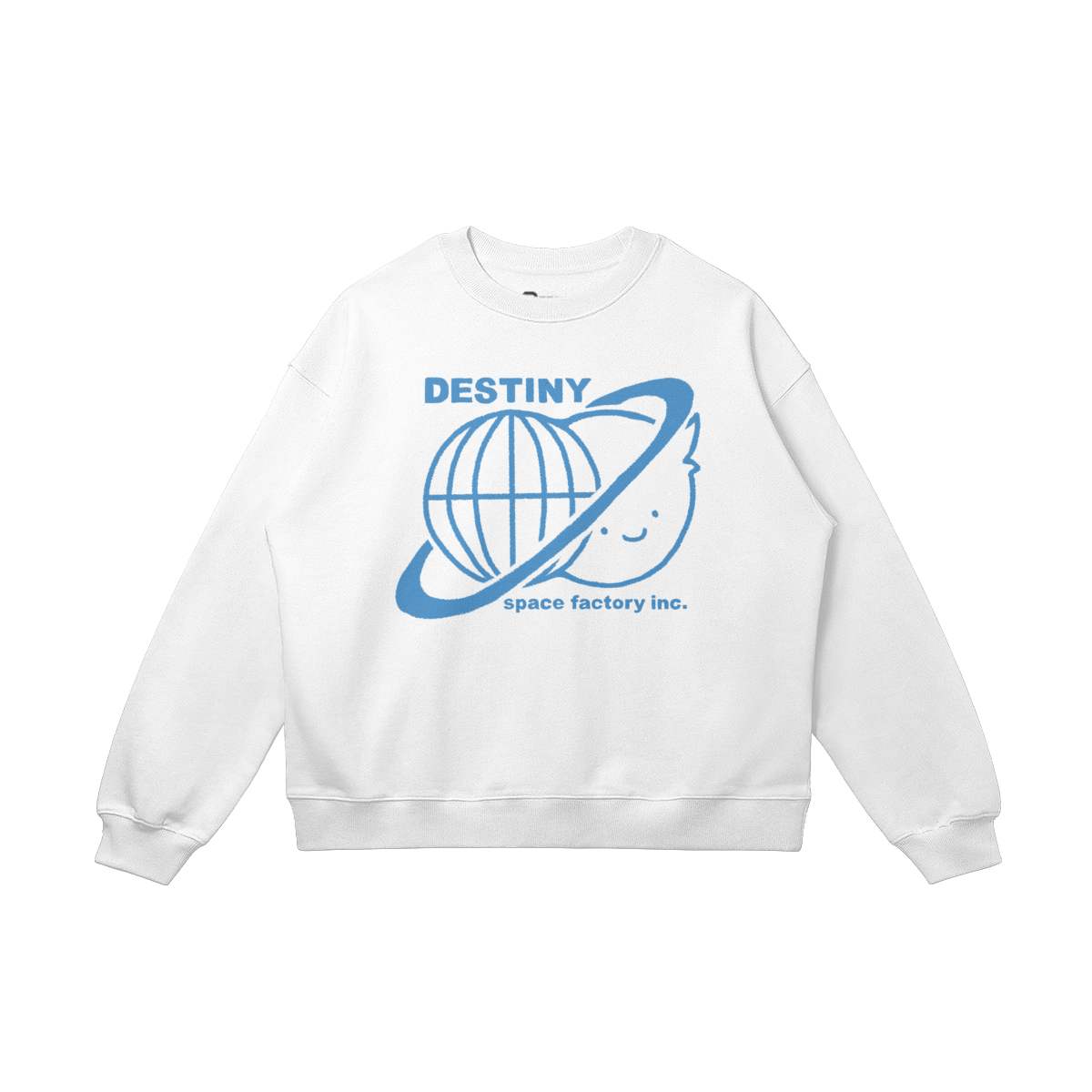 Space Factory Oversized Sweatshirt, White