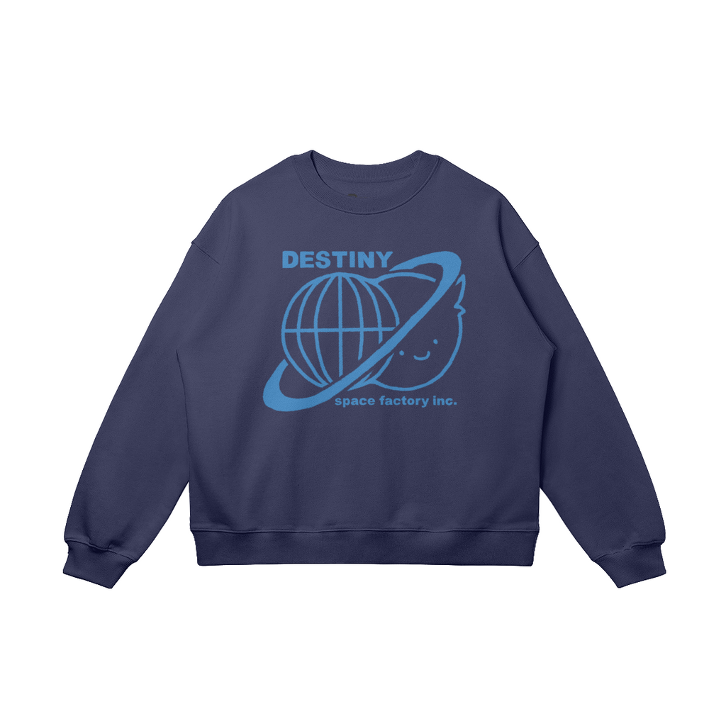 Space Factory Oversized Sweatshirt, Navy
