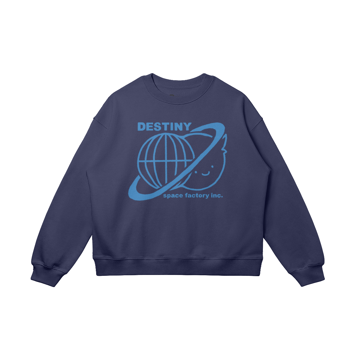 Space Factory Oversized Sweatshirt, Navy