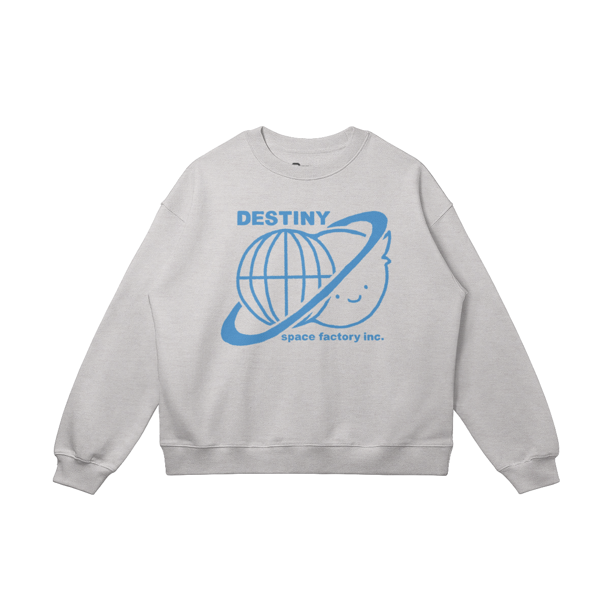 Space Factory Oversized Sweatshirt, Heather Gray