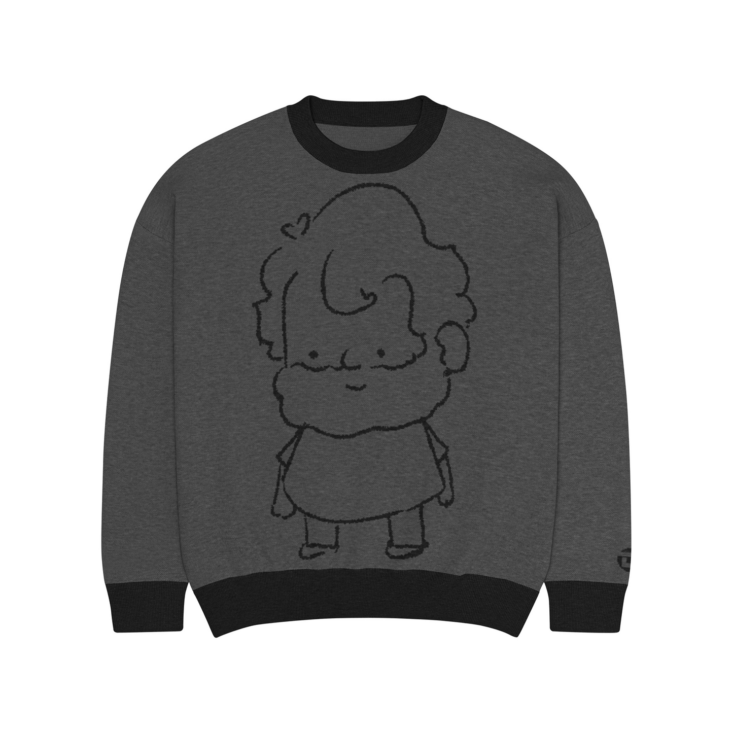 Tiny-knit Sweater, Charcoal