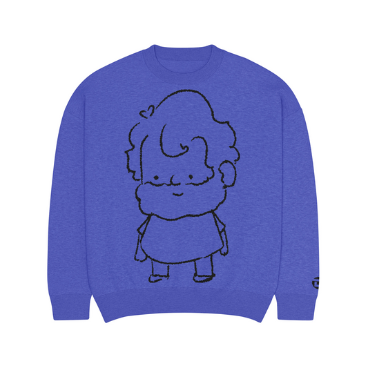 Tiny-knit Sweater, Bright Blue