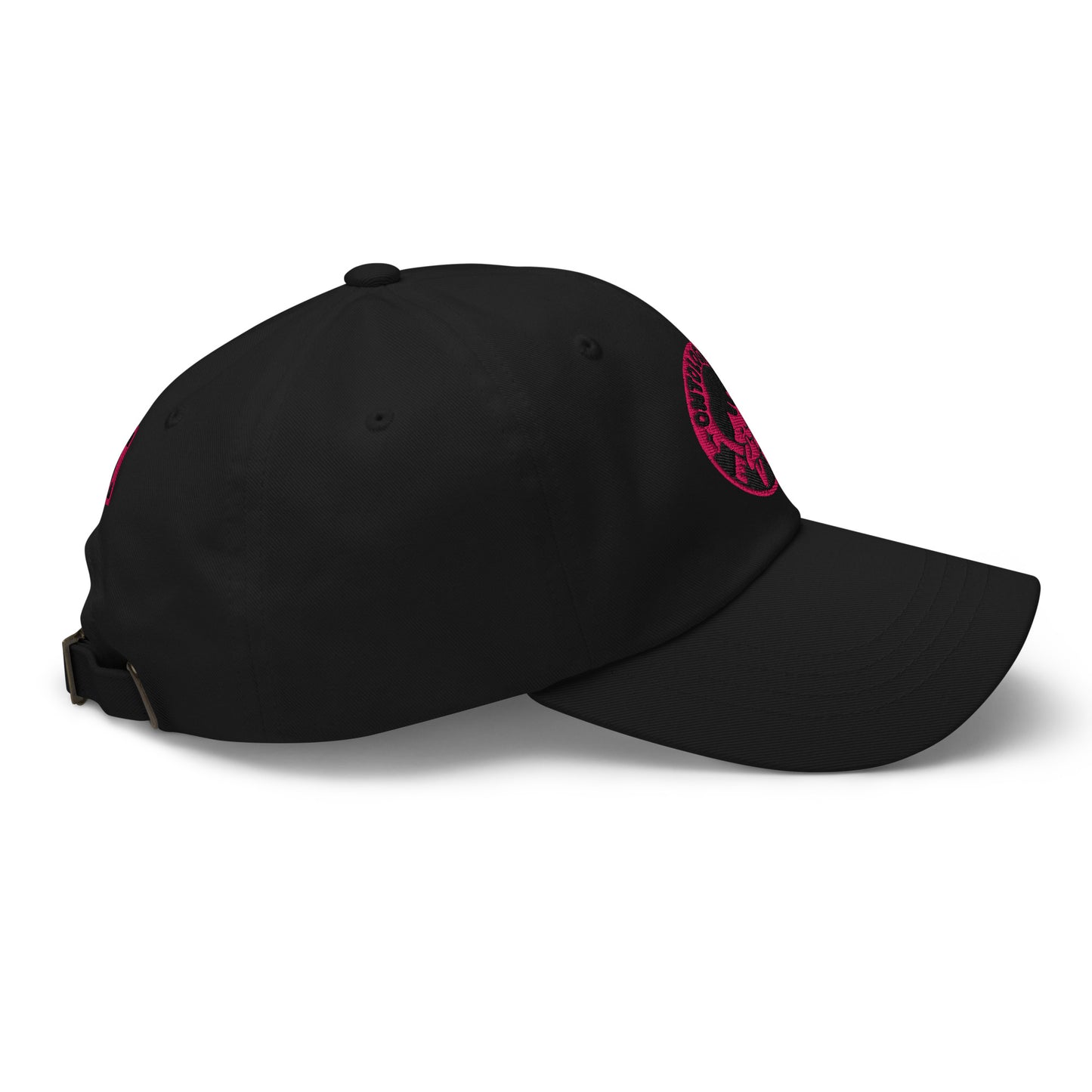 Ontologically Evil Embroidered Dad Hat, Pink