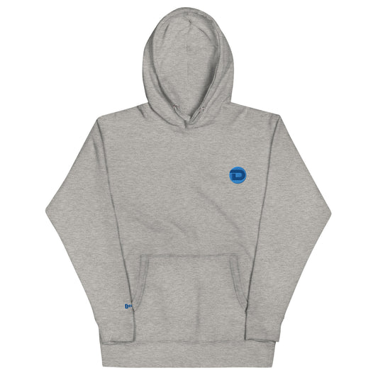 Embroidered Monogram Hoodie, Gray