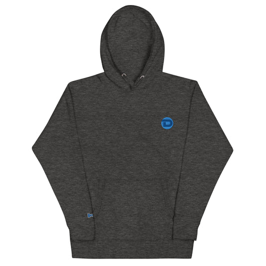 Embroidered Monogram Hoodie, Charcoal