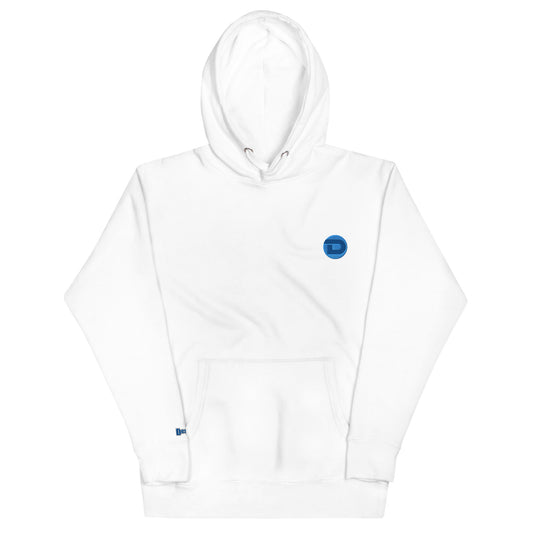 Embroidered Monogram Hoodie, White