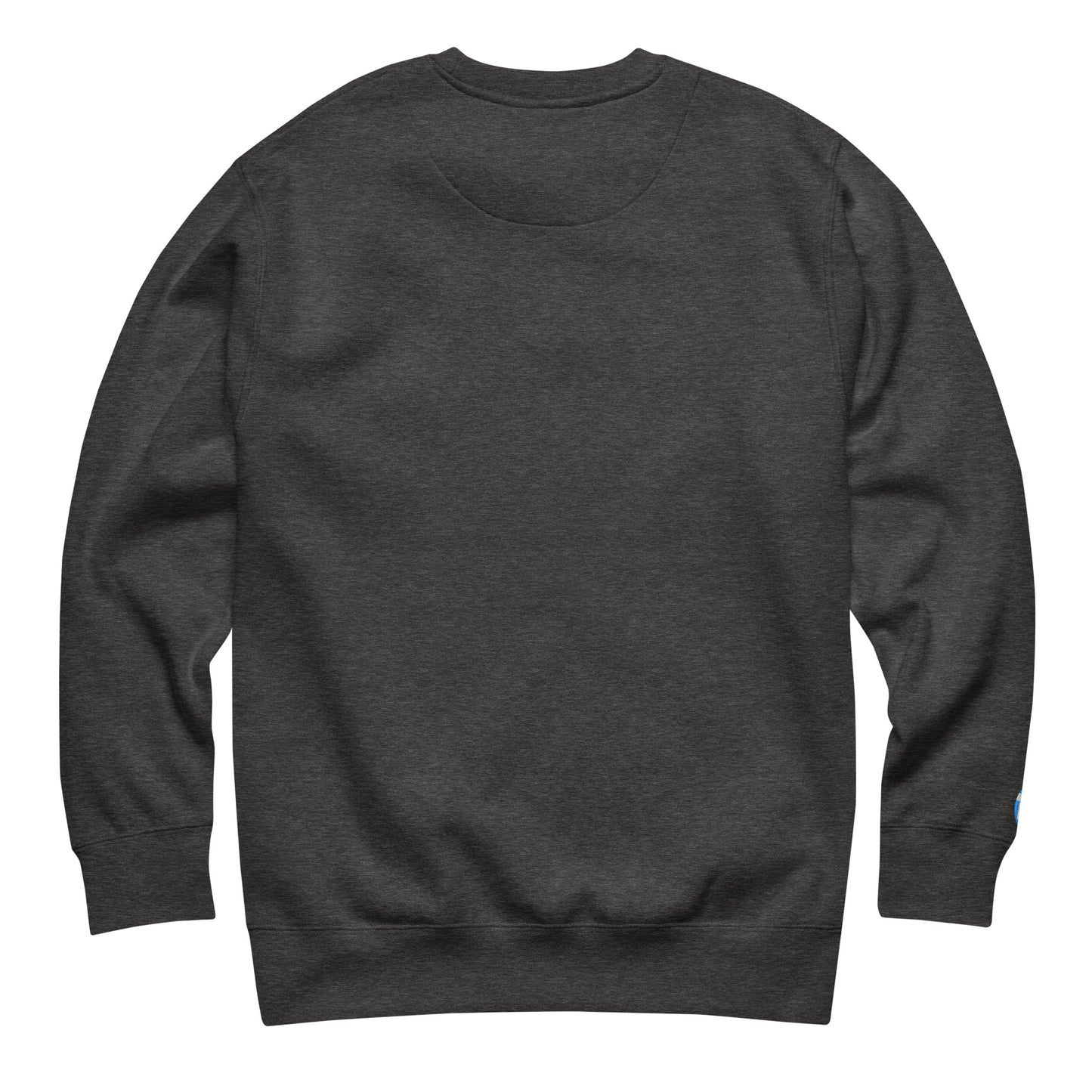 Embroidered Large Logo Crewneck, Charcoal